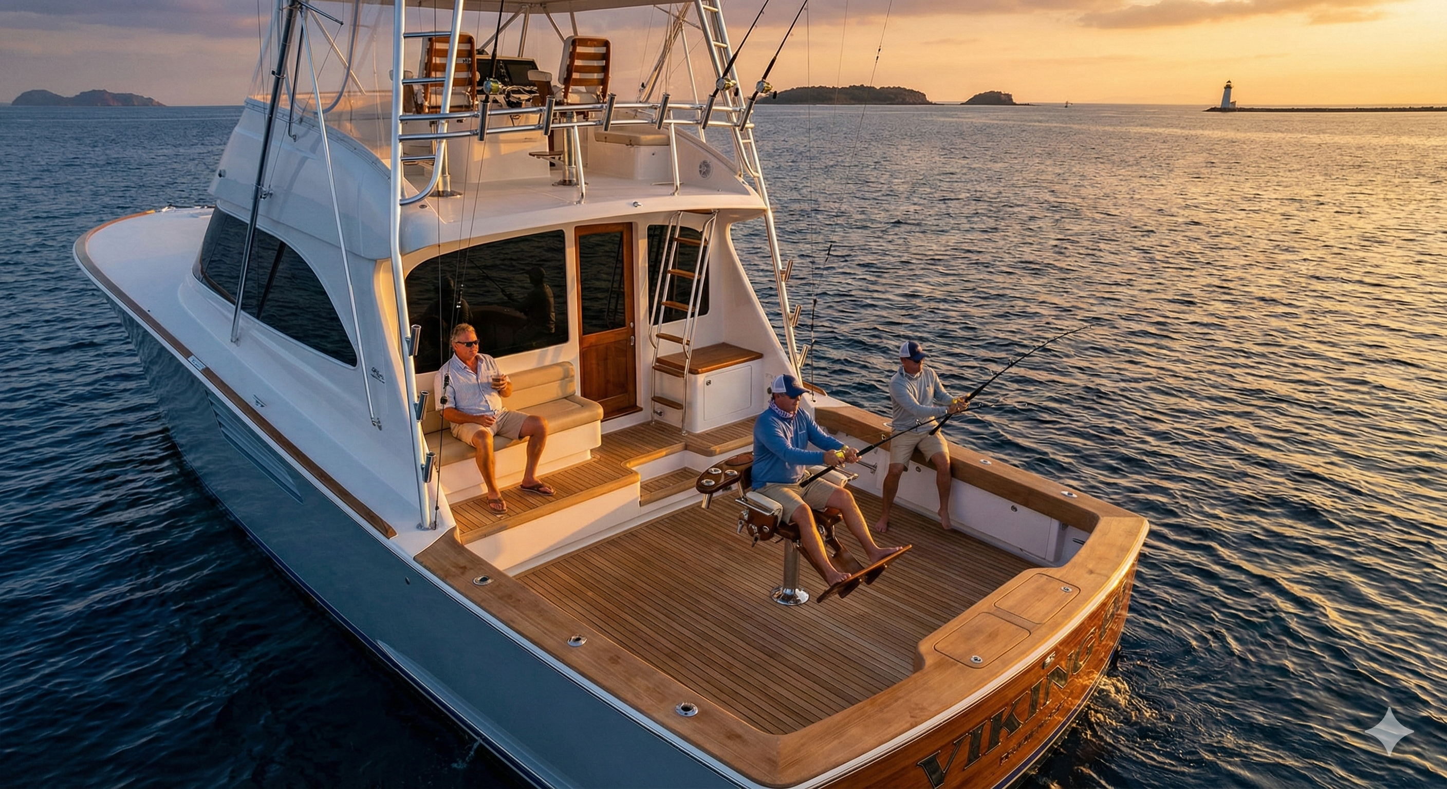 Pescaria exclusiva em alto mar durante a semana